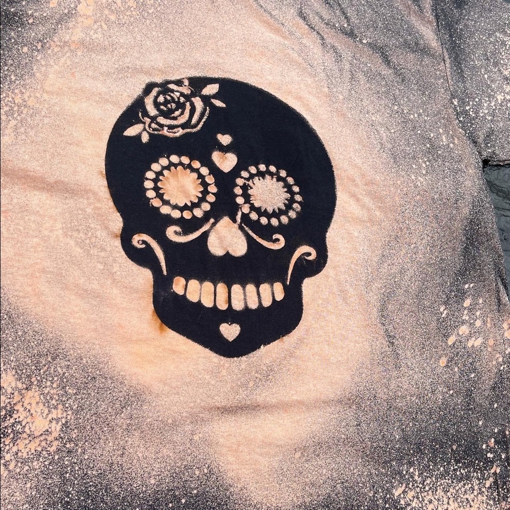 Skull bleached t-shirt
